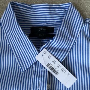 J. Crew slim button down blouse. NWT. Size 8Tall.
